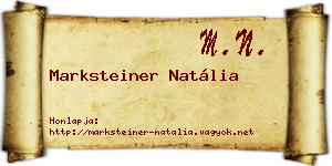 Marksteiner Natália névjegykártya
